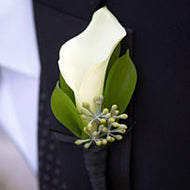 Boutonniere - White Mini Calla - Port Everglades