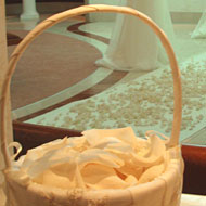 Flower Girl Basket - Silk Petals - Long Beach